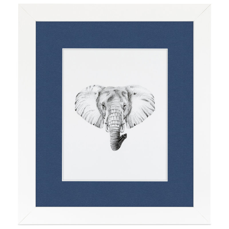 Matte Picture Frame with Mat, Delft Blue
