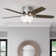 52" Donegan 5 - Blade Flush Mount Ceiling Fan with Pull Chain and Light Kit Included