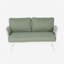 Mariano Steel Loveseat and Table, Grey-1893998183