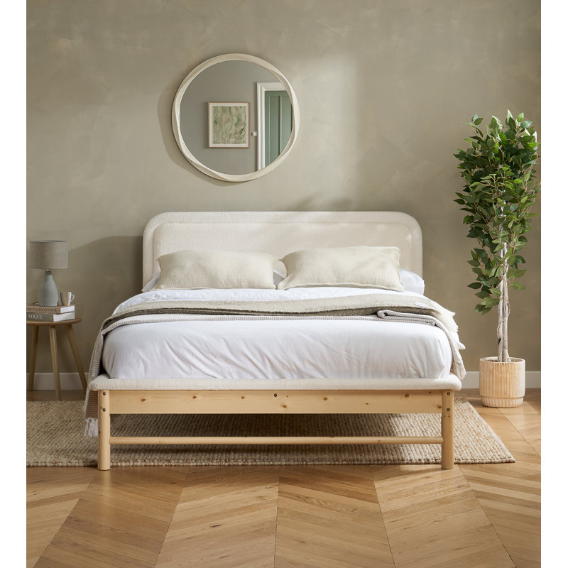 Bleboo Bed, White, Kingsize (5')