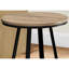 Élégante table en taupe et métal noir pour les espaces de vie Chambre à coucher contemporaine - Finition et
