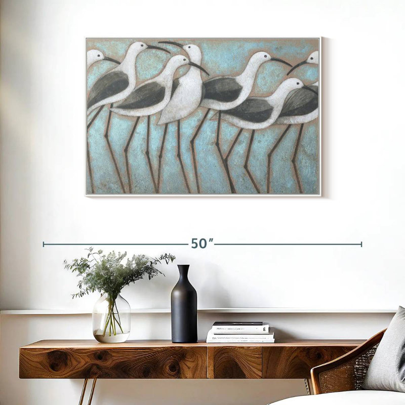 Défilé côtier, Cadre flottant blanc, 37 po x 25 po
