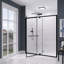 60 po x l 72 po H porte de douche pivotante en noir mat-118786387