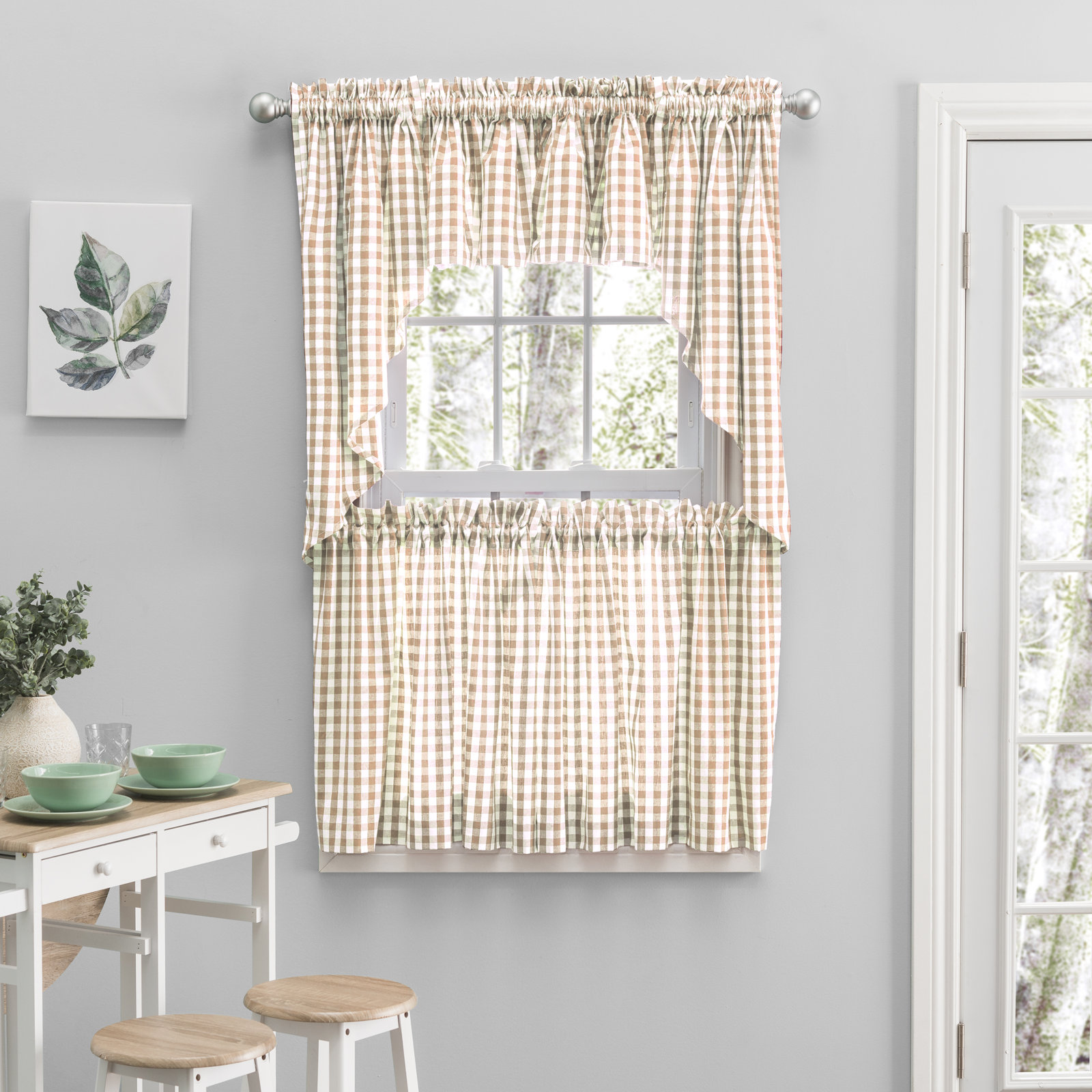 Alula Cotton Swag 70" Window Valance, Natural, 70" W x 36" L
