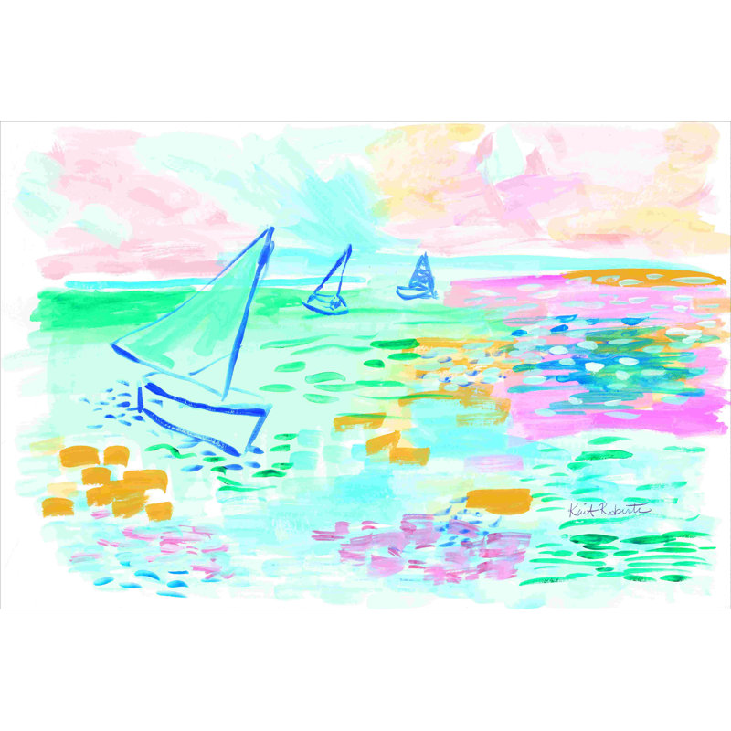 «Drift Away» par Kait Roberts - impression, H 24 po x l 36 po, Toile tendue
