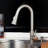 Pull Down Single Handle  Kitchen sink Faucet in Brushed Nickel-70509855