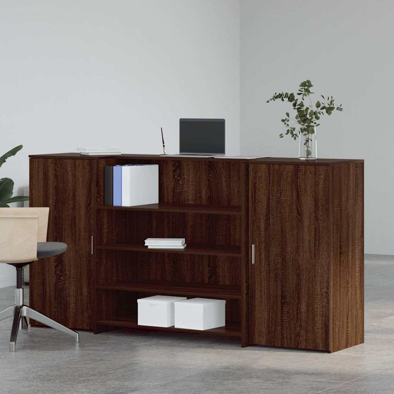 Camariah Standing Desk, 103.5cm H x 200cm W x 50cm D, Grey Sonoma