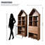 Bureau d'artisanat pliant avec tablettes de rangement, bureau convertible dissimulé en bibliothèque, bureau pliable avec rangement, bureau de disparition pour petits espaces, table de bricolage multifonctionnelle, bureau de coiffeuse-1896803607-1896803605