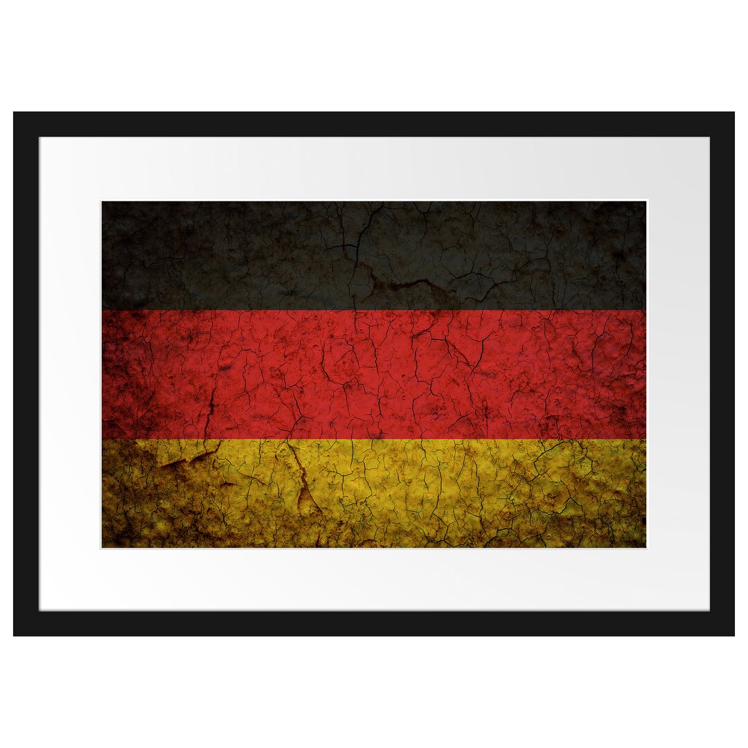 Gerahmtes Poster Deutschlandfahne