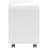 Glossy White Office File Cabinet On Rolling Structure, 3 Drawer Storage, Contemporary Printer Stand With Smooth Working For Work Laminate Exterior