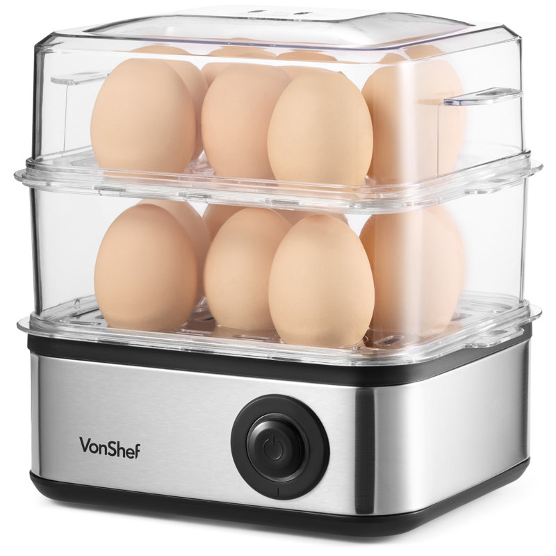 VonShef 3 in 1 Egg Boiler, Poacher and Omelette Maker Electric