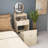 3 In 1 Vanity Desk With Mirror And Light ,Small Makeup Vanity Set With Charging Station, With 2 Drawers And Open Storage Space, With Upholstered Stool, Compact Dressing Table Writing Desk-2009721271