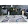 Tapis gris à motif abstrait Joey