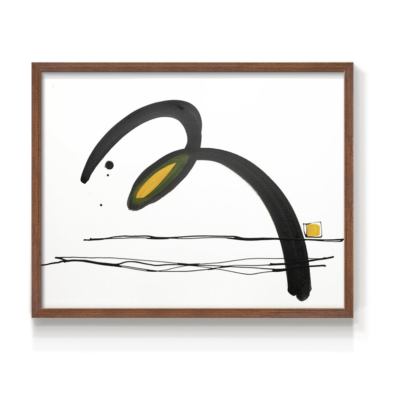 «Think About It I», impression encadrée, H 22 po x l 28 po, Noyer