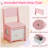 Kids Vanity Set with 3-Color Lighting Modes, Adjustable Brightness, Mirror Cabinet Pink-1062189836