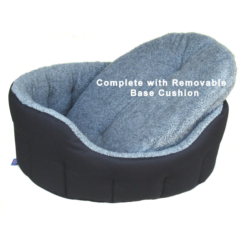 Comeau Polyester Pet Bed, Black/Grey, 24 H x 76 W x 64 D cm