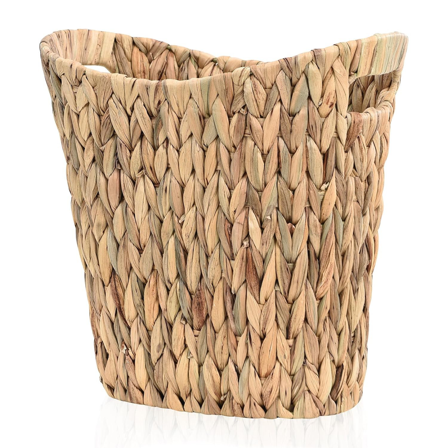 Ctosree 1.3 Gallons Small Wicker Trash Can With Lid Handle Woven