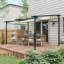 13 pi. L 10 pi. D Pergola en acier avec auvent