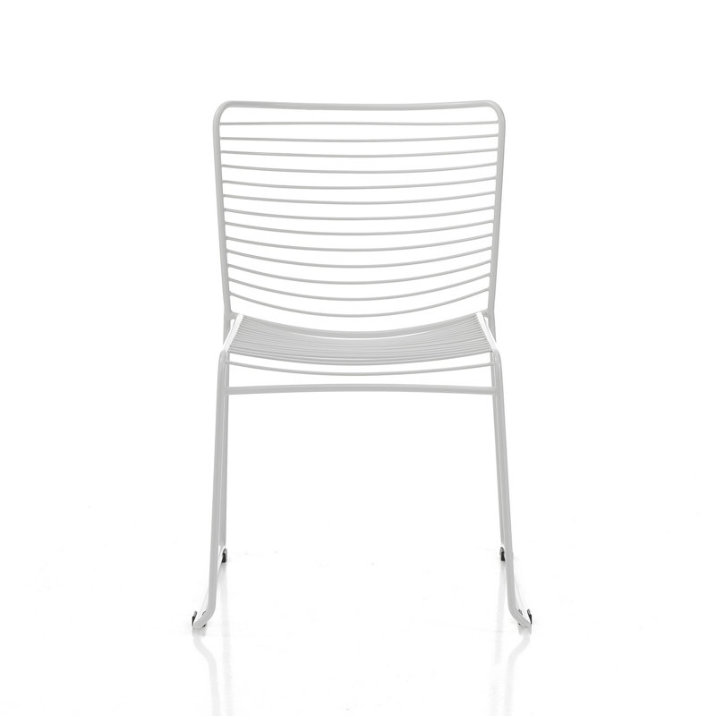 Enzleigh Stainless Steel Outdoor 43cm Stool, White