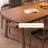 Nut-Brown Rectangular Solid Wood Dining Table-1906410155