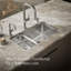 Undertone 31-3/4" L x 18" W x 9-1/2" Under-Mount High/Low Double-Bowl Kitchen Sink