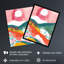 Floral Mountain Sunset Colourful Abstract Wall Art Print