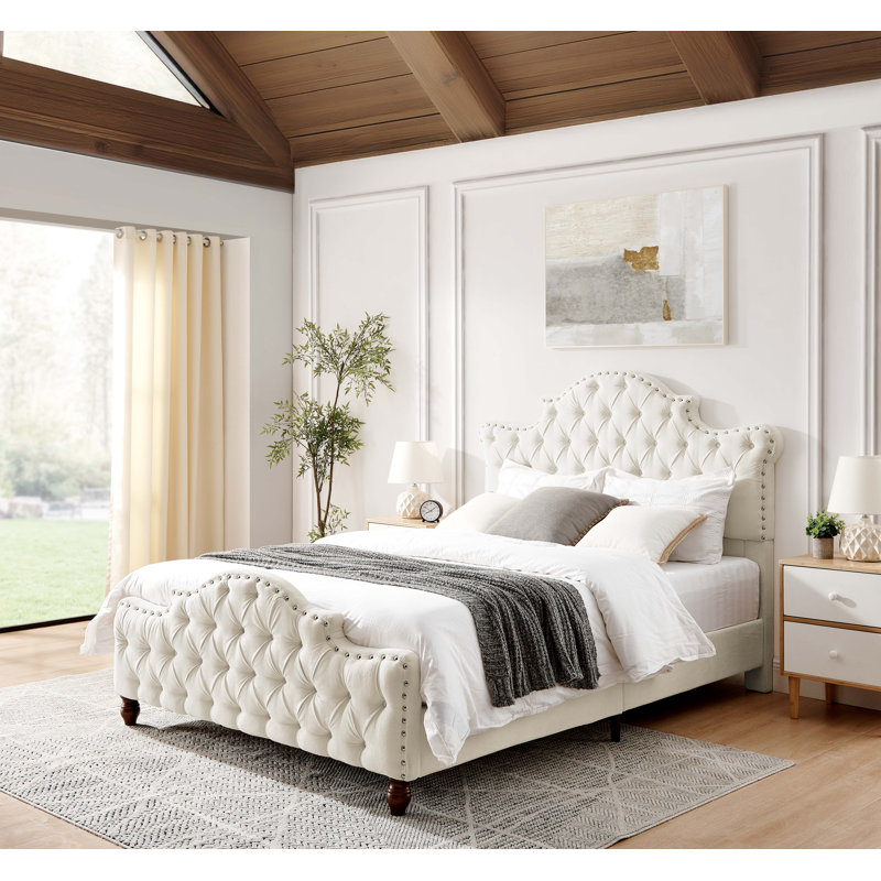 Astoria Grand Château Luxe Wingback Upholstered Bed Frame & Reviews ...