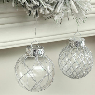 Christmas Ball Ornaments, 30Ct Shatterproof Clear Plastic Pet Ornaments For Holiday Wedding Party Gift Decorations