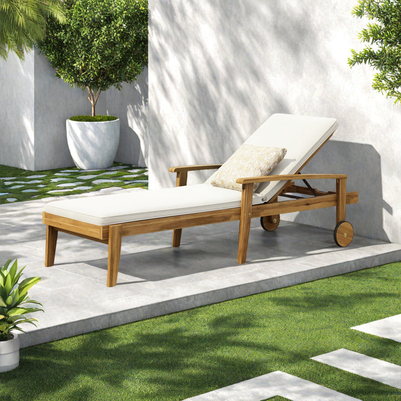 CHAISE LUNGE, Jaune, Blanc