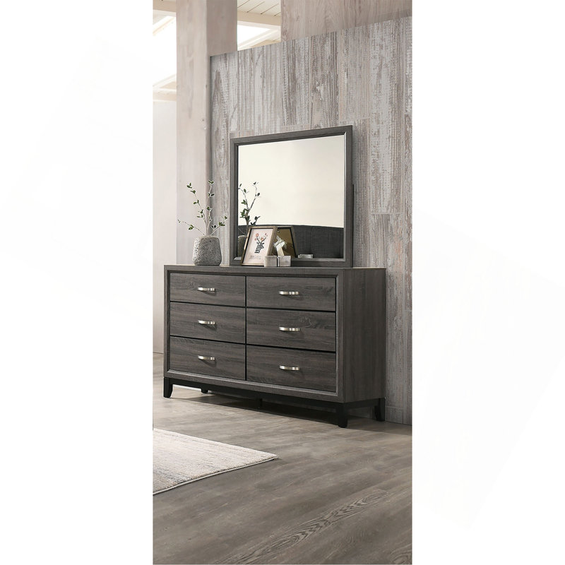Mobilier de chambre à coucher 1 pièce Rustic Style