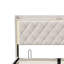 EU & UK Sizes Velvet Ottoman Bed With LED Storage Headboard, Upholstered Bed Frame With Charging Port, Beige-479244809