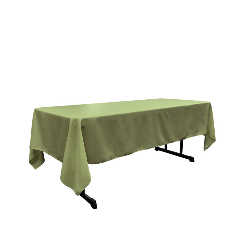 Nappe rectangulaire en polyester résistante aux taches Fisher, Sauge foncé, 102 po x 60 po