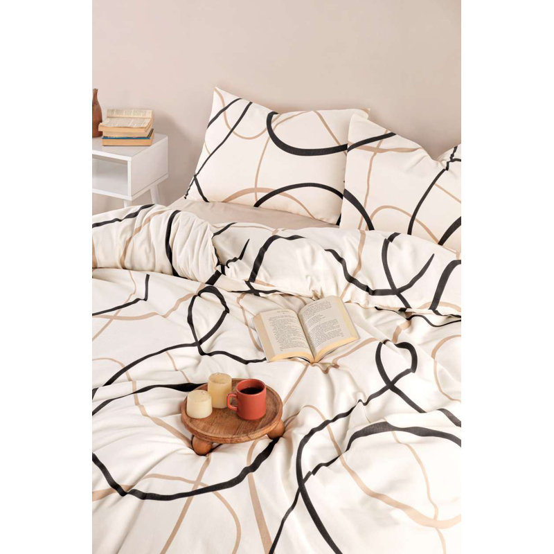 100% Cotton Ranforce Double Quilt Cover Set, Lilac | 79 x 79 inches Duvet Cover & 31.5 x 31.5 inches Pillowcases (2 Pieces) | Machine Washable, 145 Thread Count, Button Closure | Soft & Durable Bedding for a Cozy Bedroom