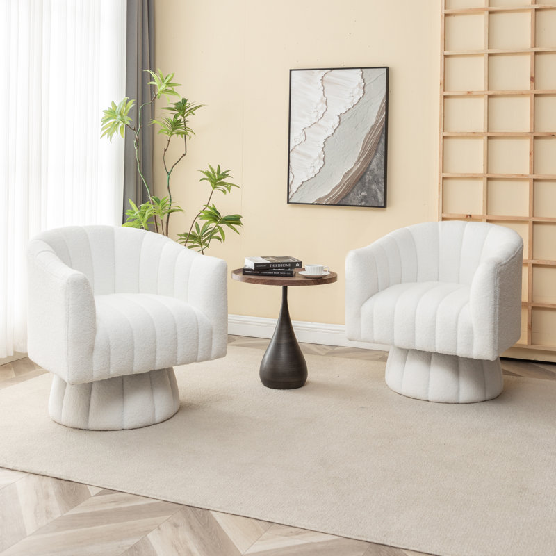 Fauteuil Aila, 100 % polyester beige