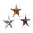 Metal Indoor Outdoor Star Multi Colored Wall Decor Set