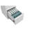 White 4 Drawer Vertical Lockable Metal File Cabinet, Home Office Narrow Storage for A4, Legal & Letter Files