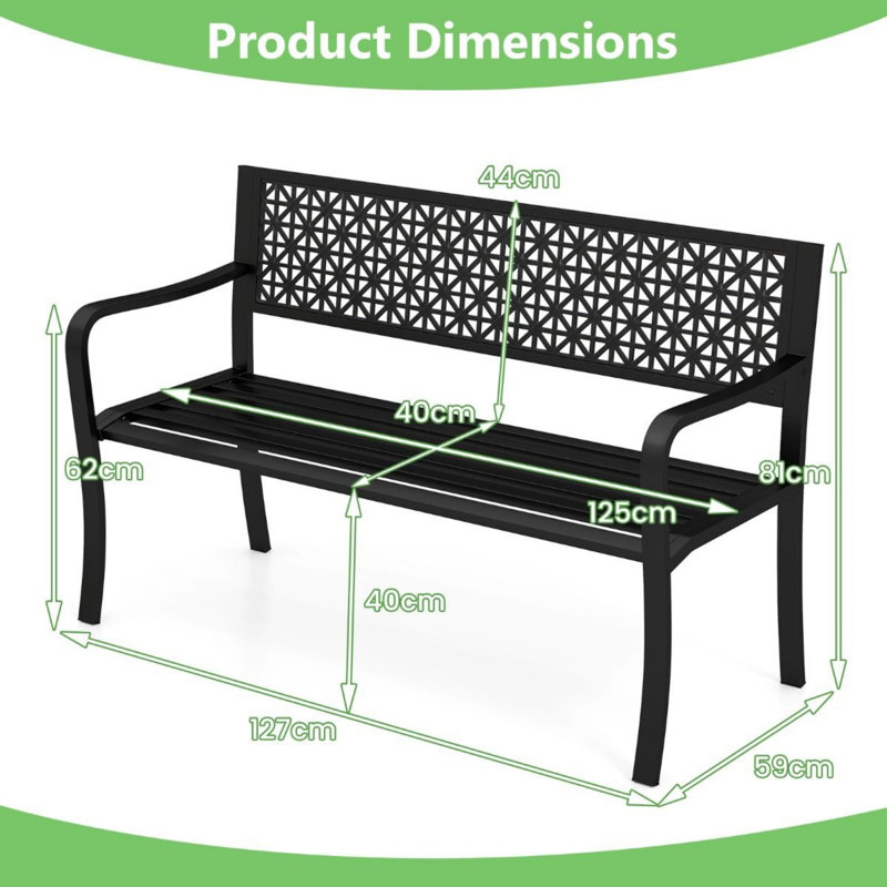 Metal Outdoor Bench