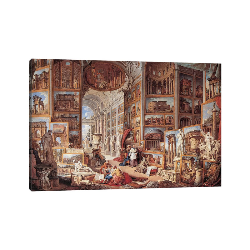 Vedute Di Roma Antica by Giovanni Paolo Panini - Wrapped Canvas Print, 101.6 cm H x 66.04 cm W x 1.91 cm D