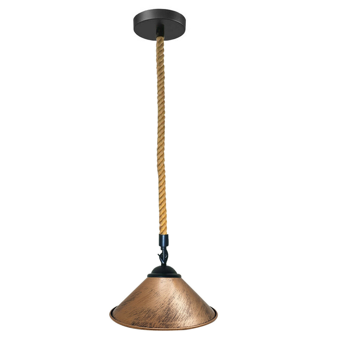 Kolby 1 - Light Brushed Copper Cone Pendant
