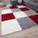 Myshaggy Collection Rugs Geometric Design in Red