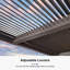 Pergola mauve en aluminium avec toit ajustable et toit rigide-125939390