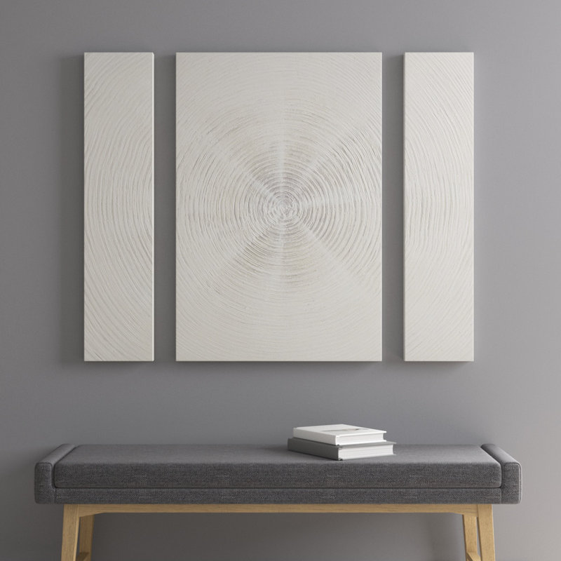Toile embellie un triplet abstrait: Symphonie abstraite