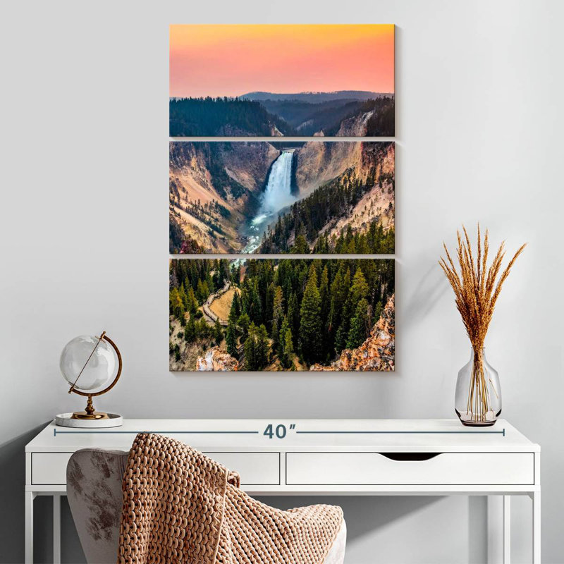 Yellowstone National Park Falls, H 32" x l 20"
