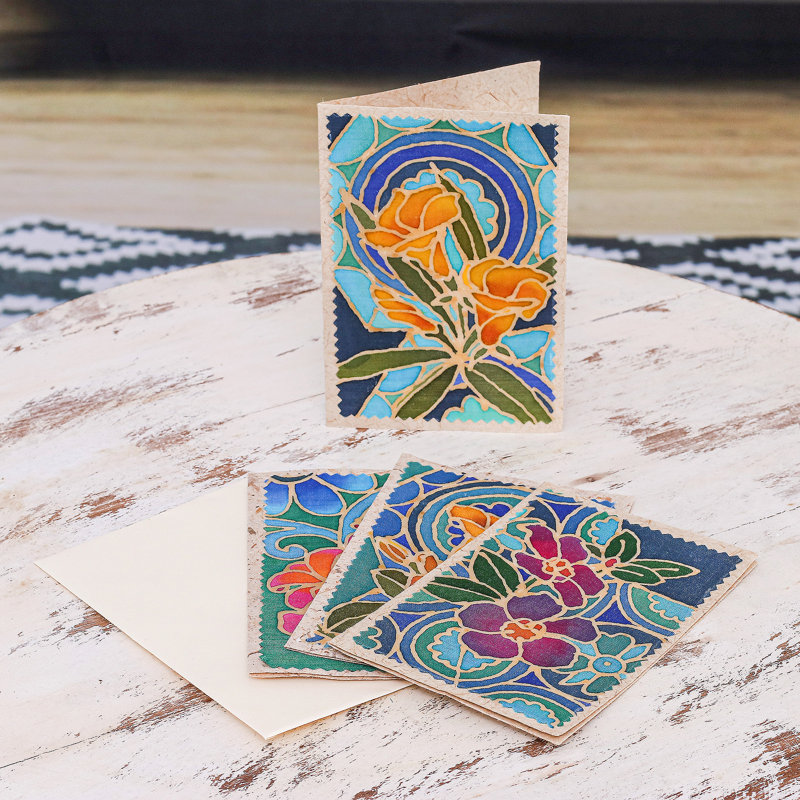 Cartes de voeux en coton et papier faites à la main Lark Manor ™