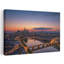 Francfort, coucher de soleil, horizon, ville moderne, architecture vibrante, impression d'art mural-133182994