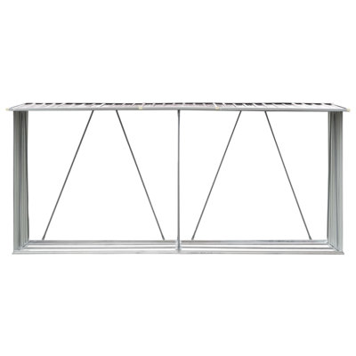 330cm W x 84cm D Metal Log Store