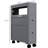 Gray Rolling Cabinet For Bathroom With Locking And Mobility Options 20.5" D Storage Wheels