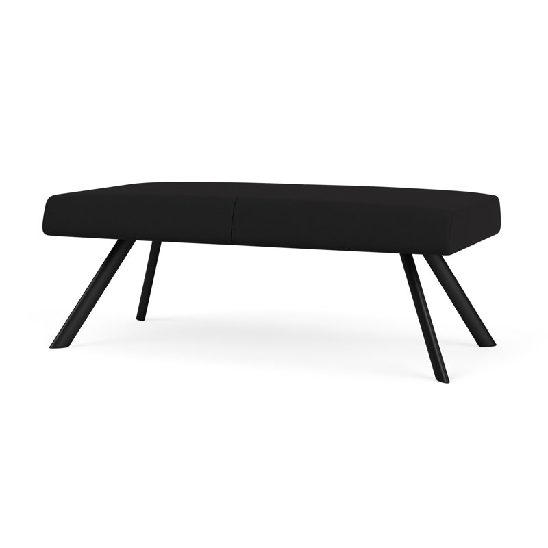 Banc de réception Willow, Noir Visite Libre - tissu uni, Noir