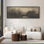 Moody, paysage sombre avec arbres et eau, art moderne-111696329-100937215