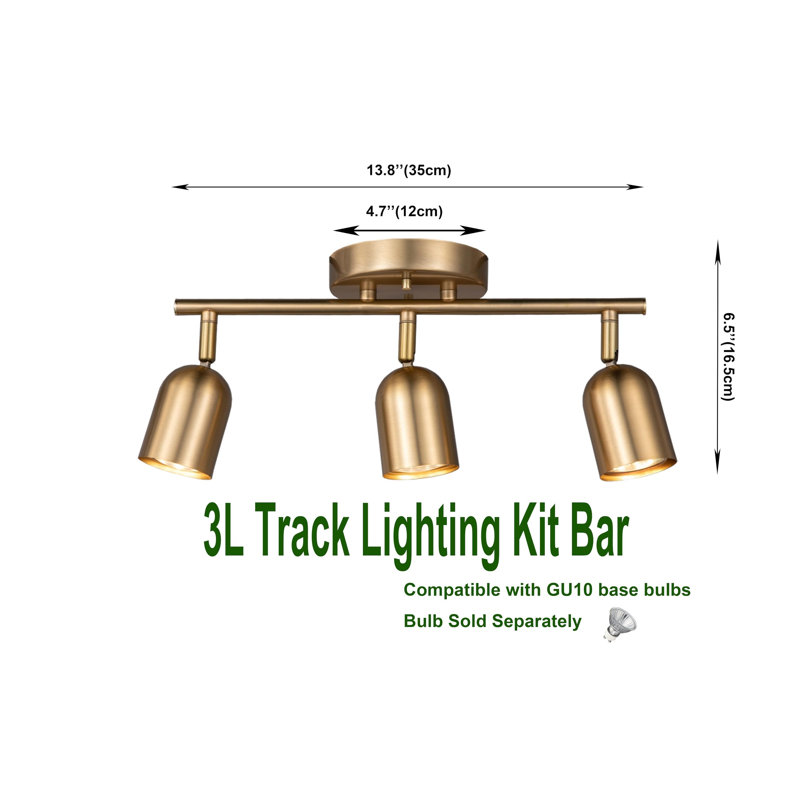 3 Light Ceiling Track Lighting Kit